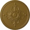 Ekena Millwork Milton Ceiling Medallion (Fits Canopies up to 7 7/8"), Hand-Painted Gold, 40 5/8"OD x 1 3/4"P CM40MIGLS - alternate 1